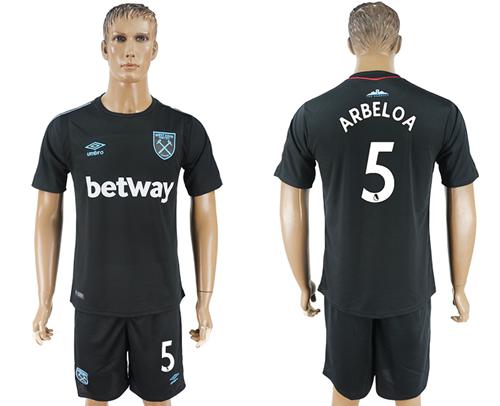 West Ham United #5 Arbeloa Away Soccer Club Jersey - Click Image to Close